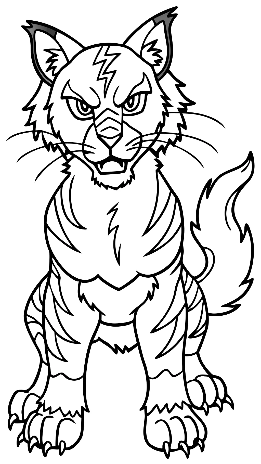 warior cat coloring pages hard thunder clan